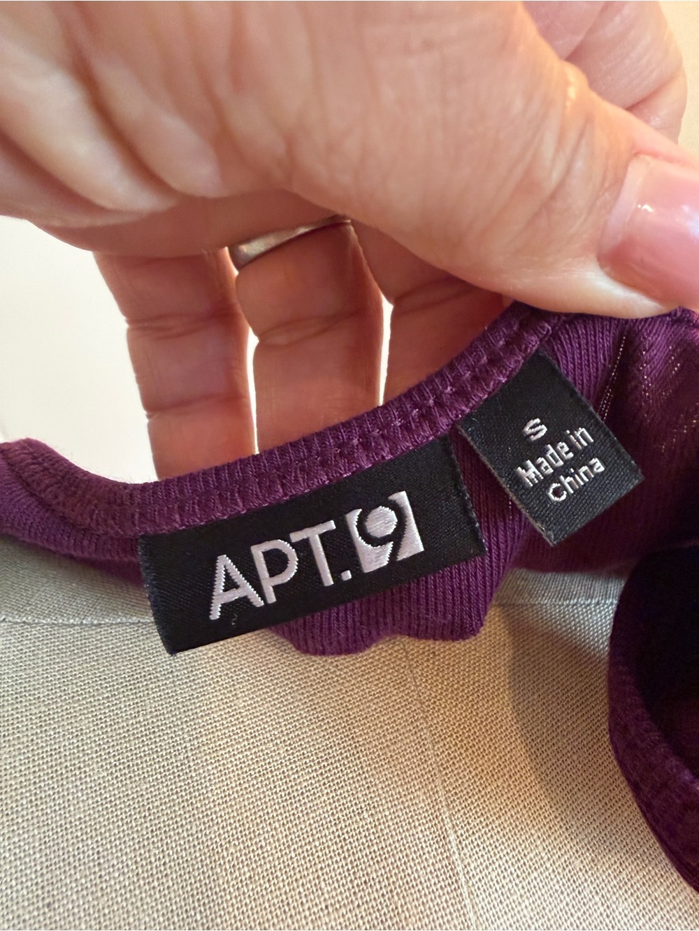 Apt. 9 Purple Sequin Scoop Neck Tank - Picture 3 of 3